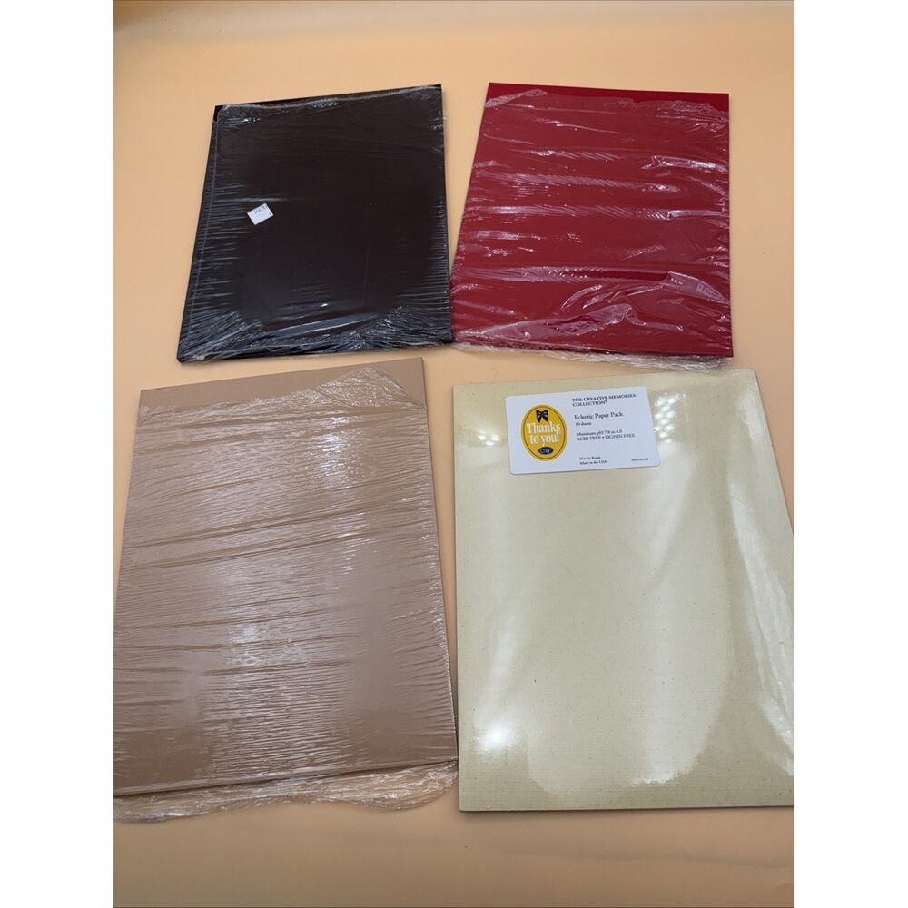 NEW Cardstock 8.5 X 11" Creative Memories Eclectic Paper Pack+3open Packs